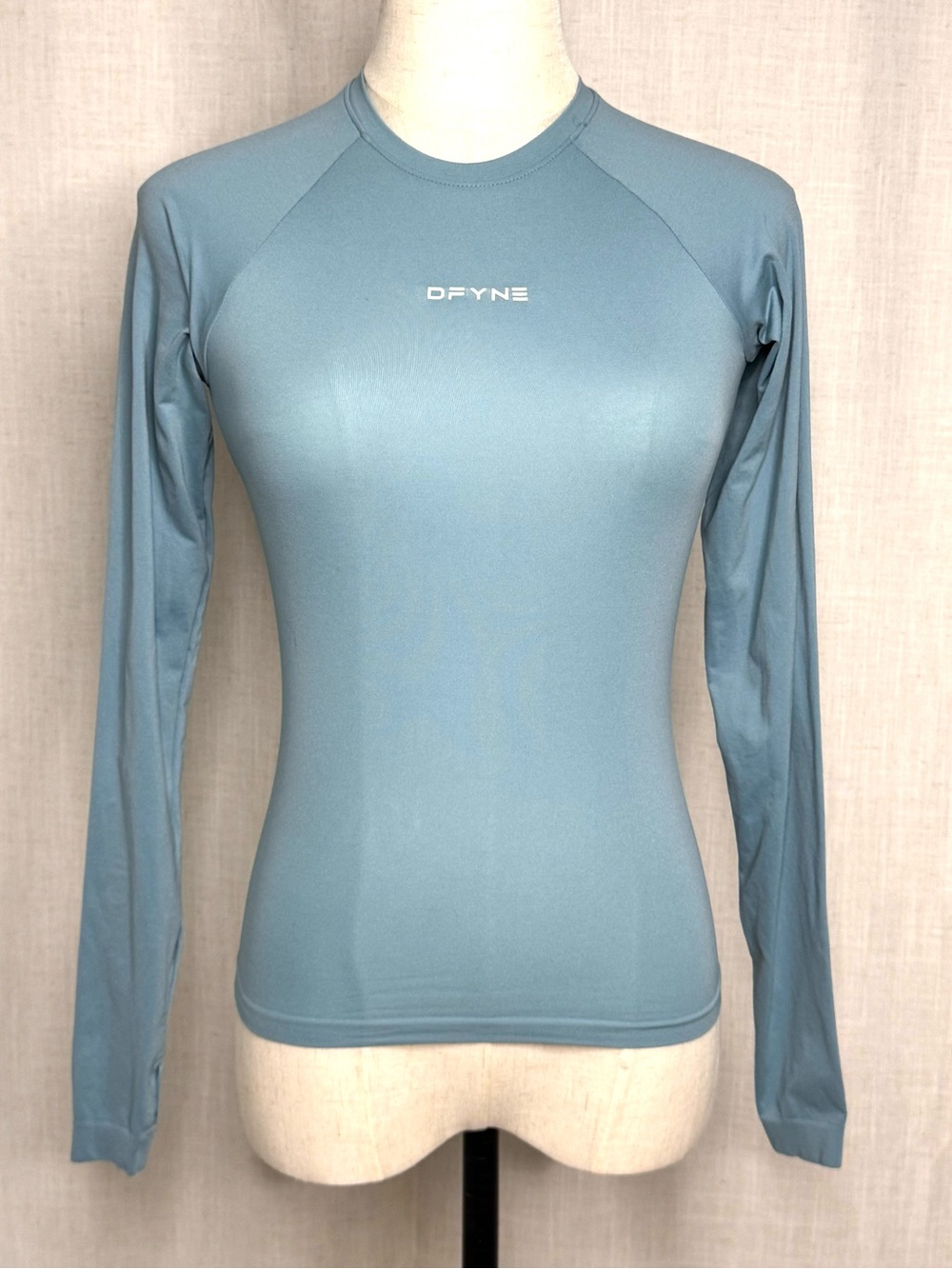 DFYNE Defy Long Sleeve Fitted Workout Top Teal Size XS